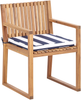 Beliani 'SASSARI II' Essgruppe für 8 Personen, Akazienholz Heller Holzfarbton / Marineblau, 180x90x75 cm Bild 4