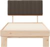 vidaXL Bettgestell mit gepolstertem Kopfteil Taupe 100 x 200 cm 877512 Bild 5