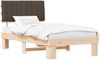 vidaXL Bettgestell mit gepolstertem Kopfteil Taupe 100 x 200 cm 877512 Bild 2
