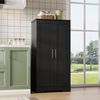 MODFU Sideboard Moderner Buffetschrank,mit Türen (mit LED-Sensorlicht, 2-türiger Hochschrank aus MDF mit verstellbaren Regalböden, 1 St, 120x60x40xcm), ideal für Küche & Wohnzimmer Bild 4