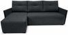 AX LIVING Ecksofa Damascus Schwarz mit Schlaffunktion Bettkasten Schlafsofa 212 cm links Bild 2
