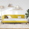 vidaXL Eckbettgestell mit Kopfteil Gelb 90 cm x 190 cm Samt 42016424 Bild 3