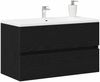 vidaXL Spülbeckenschrank Schwarz Eiche 80x38,5x45 cm Holzwerkstoff 862543 Bild 3