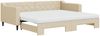 vidaXL Tagesbett Ausziehbar mit Matratzen Creme 90x200 cm Stoff 3197448 Bild 2