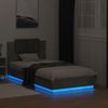 vidaXL Bettgestell mit Kopfteil und LED-Leuchten Betongrau 75x190 cm 3210069 Bild 5