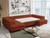 Ecksofa U-Form, mit Bettkasten, Bettfunktion und Einstellbare Kopfstützen, Sofa big XXL - PETER U - Orange Plüsch - Topper T25 Bild 5