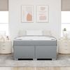 vidaXL Bettrahmen mit Matratze Hellgrau 140 x 200 cm Stoff 3399187 Bild 3