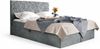 MEBLINI Boxspringbett BORGIO 120x200 cm mit Bettkasten – H3/Dunkelgrau Samt Polsterbett - Gepolstert Doppelbett mit Matratze und Topper - Polsterbett mit Stauraum - Bett mit Kopfteil – Stauraumbett Bild 2