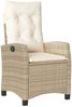 vidaXL 3-tlg. Garten-Essgruppe mit Kissen Beige Poly Rattan 3212802 Bild 5