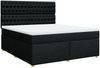 vidaXL Boxspringbett mit Matratze Schwarz 180x200 cm Stoff 3293668 Bild 2
