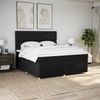 vidaXL Boxspringbett mit Matratze Schwarz 180x200 cm Stoff 3293668 Bild 3