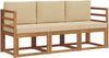 vidaXL Outdoor-Sofagarnitur mit Kissen 3 pcs Natur und Beige 3365926 Bild 2