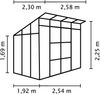 Vitavia Gewächshaus "Freya 5900", aluminium eloxiert, 5,9 m²,6 mm HKP Bild 3