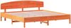 vidaXL Massivholzbett ohne Matratze Wachsbraun 180x200 Kiefernholz 3207200 Bild 3