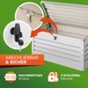 Gardebruk Gartentruhe aus pulverbeschichtetem Metall, 360L, abschließbar, weiß, 120 x 62 x 63 cm Bild 4