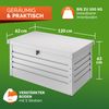 Gardebruk Gartentruhe aus pulverbeschichtetem Metall, 360L, abschließbar, weiß, 120 x 62 x 63 cm Bild 3