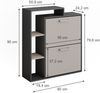 Schuhkipper Orlando Anthrazit/Greige 80 x 90 cm Vicco Bild 2