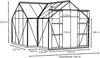 Vitavia Gewächshaus "Sirona", aluminium, 13 m²,3 mm ESG Bild 2