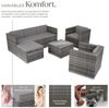 tectake Loungeset Rattan Lounge, (Set, 7-tlg), für 5 bis 6 Personen Bild 3