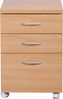 Wohnling Rollcontainer DOCK 40 x 60 x 45 cm Unterschrank mit Rollen Buche Bild 3