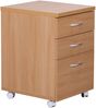 Wohnling Rollcontainer DOCK 40 x 60 x 45 cm Unterschrank mit Rollen Buche Bild 2
