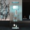 FUROKOY Glasvitrine Standvitrine, Modern Glas Vitrinenschrank (4 Lagen Glasvitrine mit 1 Glastür, Sammlervitrine, für Sammlerstücke Bücher Wein, 42 x 36 x 164 cm) Bild 3