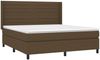 vidaXL Boxspringbett mit Matratze Dunkelbraun 160x200 cm Stoff 3131524 Bild 3