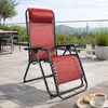 Relaxsessel Gartenstuhl klappbar Camping Balkon Terrasse Outdoor Rot Bild 2