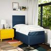 vidaXL Boxspringbett mit Matratze Blau 90x190 cm Stoff 3291910 Bild 3