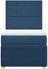 vidaXL Boxspringbett mit Matratze Blau 90x190 cm Stoff 3291910 Bild 4