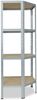 shelfplaza HOME 155x60x30 cm Eckregal in grau-verzinkt mit 4 Böden und 175 kg Traglast pro Boden Bild 4