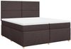 vidaXL Boxspringbett mit Matratze Dunkelbraun 200x200 cm Stoff 3291383 Bild 2