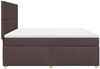 vidaXL Boxspringbett mit Matratze Dunkelbraun 200x200 cm Stoff 3291383 Bild 5