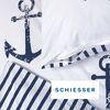 Schiesser Wende-Bettwäsche-Set Marina aus weicher Baumwolle in maritimem Look, Farbe:Weiß und Marine, Größe:135x200 cm + 80x80 cm Bild 4