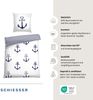 Schiesser Wende-Bettwäsche-Set Marina aus weicher Baumwolle in maritimem Look, Farbe:Weiß und Marine, Größe:135x200 cm + 80x80 cm Bild 2