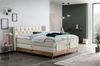 Belanoti Boxspringbett EON (Boxspringbett 180x200 elektrisch verstellbar Bett 180x200 mit Motor, 7-Zonen Taschenfederkern Matratze inklusive Visco Topper), in der Farbe Beige H2/H3 Polsterbett Motorbett mit Eiche Bild 2