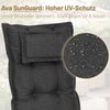 Herlag Liegenauflage Ava Polster für Gartenliege 190x60x9cm extra dick Kopfpolster, (1 St), SunGuard Liegepolster mit starkem UV- & Fleckschutz, Anthrazit Bild 3