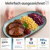 Steingut Servier Teller Groß Ibiza TESTSIEGER, Traumhafte Mediterrane Steingut Servierplatte, Serving Plate Oval, Servierteller Groß - Pure Living in Petrol Bild 3