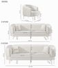 Palms-Store Sofa -Set Imagine, zeitlose Eleganz mit edler in luxuriösem Samt, Spar-Set, 3-Sitzer + 2-Sitzer + Sessel I 3-Sitzer mit Schlaffunktion Bild 2