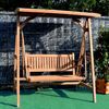 Hollywoodschaukel Molise Teak Massivholz Bild 4