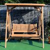 Hollywoodschaukel Molise Teak Massivholz Bild 2