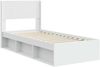 vidaXL Bettgestell mit Stauraum und Kopfteil Weiß 90x200 cm 3414251 Bild 4