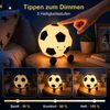 ANYSUN LED Nachtlicht Kinder Fußball Silikonlampe mit Touch-Steuerung und Timer, 1200mAh wiederaufladbare Nachtlampe, Geschenk für Mädchen Jungen, Warmweiß, Tageslichtweiß, Bedside Touch Nachtlicht Deko für Kinderzimmer Schlafzimmer Bild 2