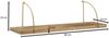 Kadima Design Wandregal "Tevere": Industrie-Stil, Mango Massivholz/Eisen, 100x25x22 cm. 80x22x25 cm Bild 4