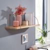 Kadima Design Wandregal "Tevere": Industrie-Stil, Mango Massivholz/Eisen, 100x25x22 cm. 80x22x25 cm Bild 2