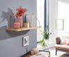Kadima Design Wandregal "Tevere": Industrie-Stil, Mango Massivholz/Eisen, 100x25x22 cm. 80x22x25 cm Bild 3