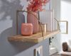Kadima Design Wandregal "Tevere": Industrie-Stil, Mango Massivholz/Eisen, 100x25x22 cm. 80x22x25 cm Bild 5