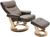 Relaxsessel >Montreal< mit Hocker Leder, TV Sessel Belastbarkeit bis 130 Kg, Braun Bild 4