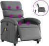 vidaXL Massagesessel Elektrisch Grau Kunstleder 3204036 Bild 2