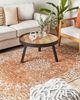 Teppich Baumwolle orange 160 x 230 cm orientalisches Muster Kurzflor HAYAT Bild 3